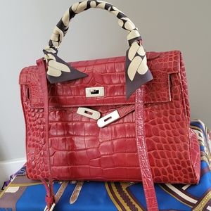 Kelly 35 size- Italian embossed real leather